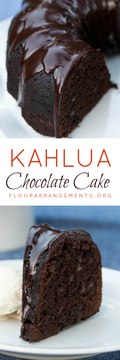 Kahlua Chocolate Cake delivers rich chocolate flavor with warm Kahlua undertones. Two recipes included -- a scratch recipe and a doctored box recipe.
