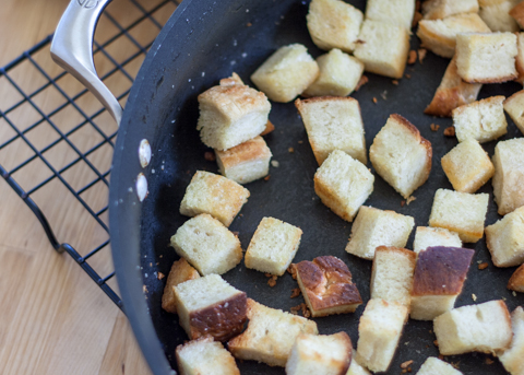 Caesar Salad with Homemade Croutons | Flour Arrangements