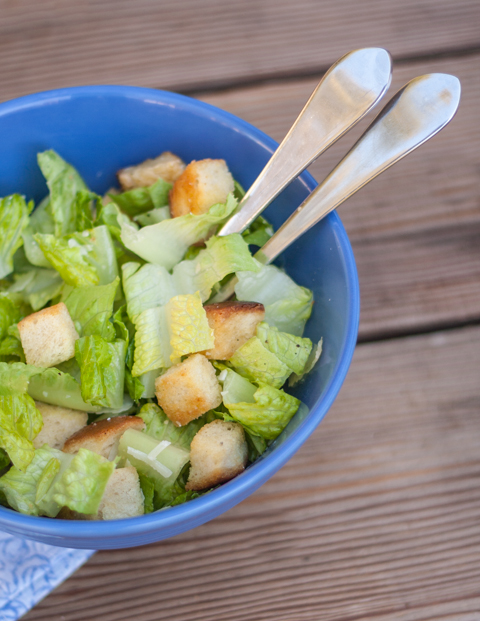 Caesar Salad with Homemade Croutons | Flour Arrangements