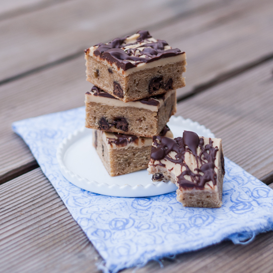 Banana-Chocolate Blondies with Penuche Frosting | Flour Arrangements