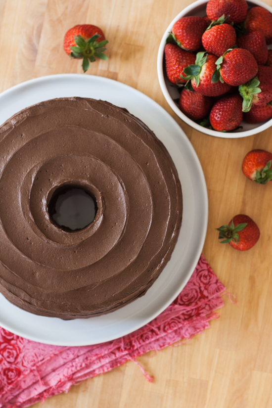 Angel Food Cake with Chocolate Frosting | Flour Arrangements