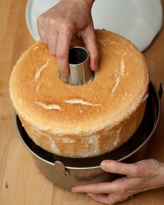 Angel Food Cake with Chocolate Frosting | Flour Arrangements