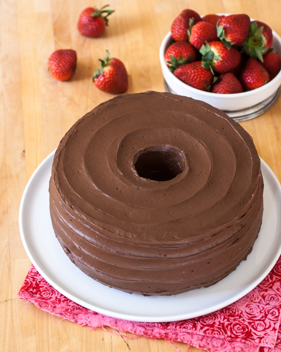 Angel Food Cake with Whipped Chocolate Frosting - thekittchen