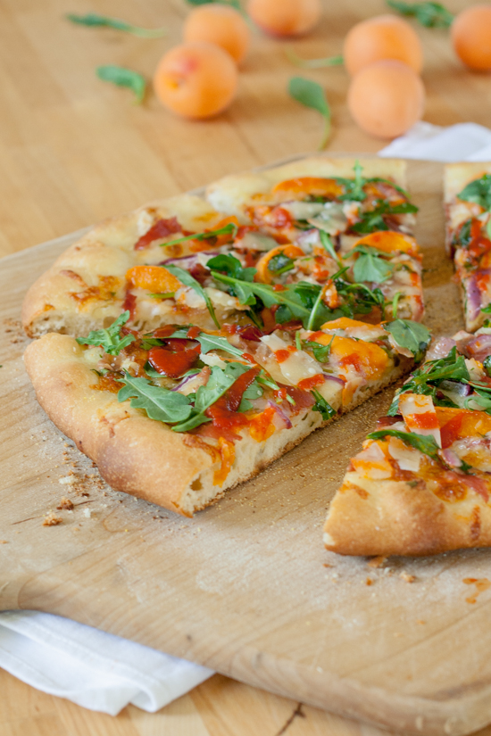 Apricot & Proscuitto Pizza with Sriracha & Honey | Flour Arrangements