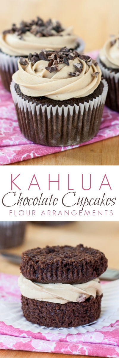 Kahlua Chocolate Cupcakes deliver rich chocolate flavor with warm Kahlua undertones. A simple espresso buttercream adds sweetness with an edge.