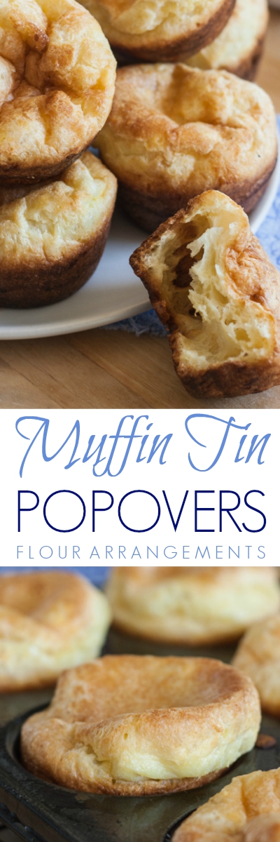 These light, tender Muffin Tin Popovers are quick and easy to prepare, and they don't require a popover pan, so you can make them without investing in specialty equipment.