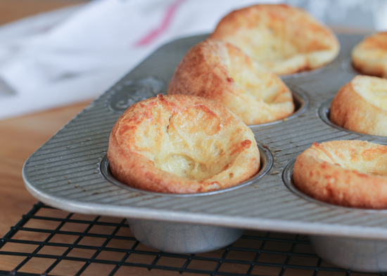 Cheesy Muffin Tin Popovers | Flour Arrangements