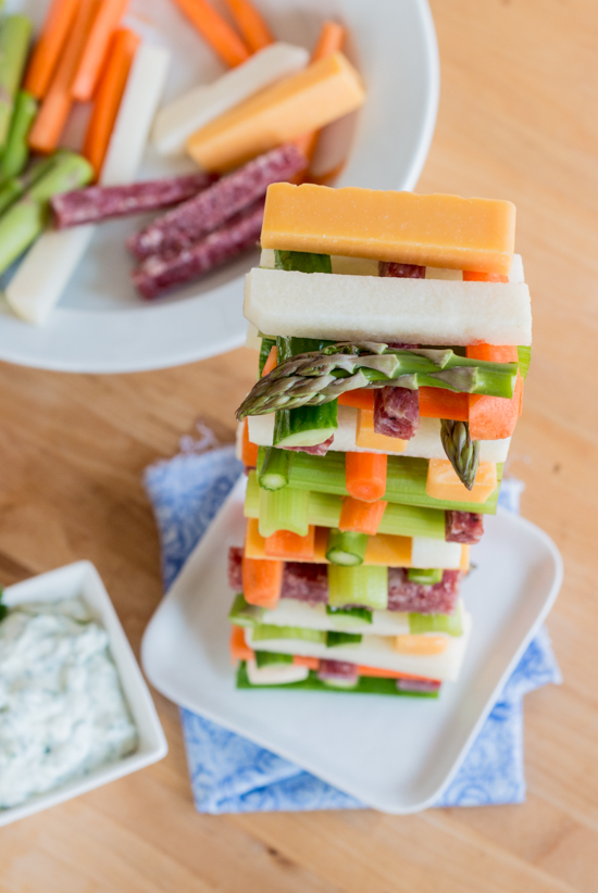 Jenga Veggie Tower | Flour Arrangements