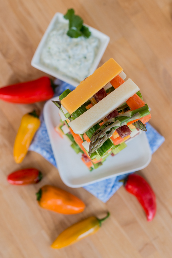 Jenga Veggie Tower | Flour Arrangements