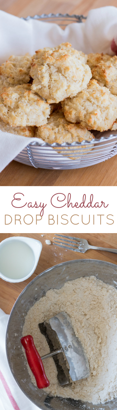 Super tender and incredibly rich and buttery, these Cheddar Drop Biscuits are simple and easy to prepare. A perfect recipe for kids to prepare on their own!