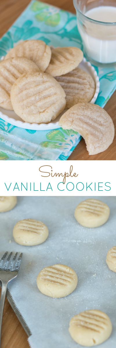 The taste of sweet vanilla -- which so often features only as a background flavor -- shines in these Simple Vanilla Cookies. Not only is this recipe quick and easy to make, it can be prepared with minimal mess. 