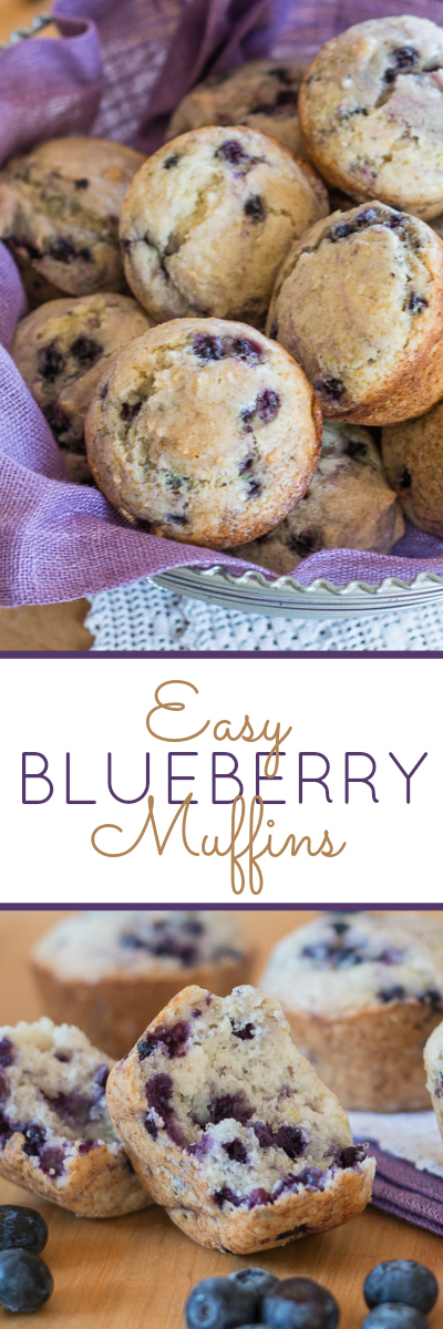 Sweet, light, and tender, these easy Blueberry Muffins get a hint of brightness from lemon zest. This mix-by-hand recipe is simple to prepare.