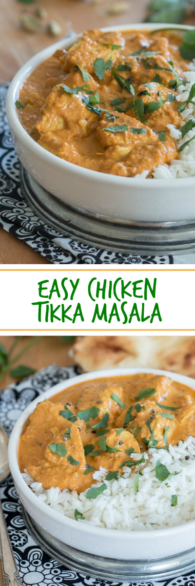 Tender, flavorful chicken in a richly spiced sauce makes this easy Chicken Tikka Masala a serious crowd pleaser. Serve with rice and naan to help you enjoy every last drop! A great recipe for parties.