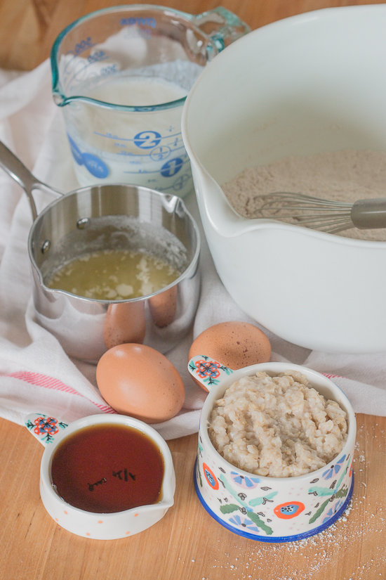 Sweetened with maple syrup and spiced with cinnamon, these oatmeal pancakes will start your day with a substantial, whole grain take on pancakes. 