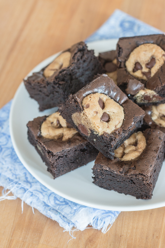 Why choose between cookies and brownies when you can have both? Enjoy rich chocolate brownies and chocolate chip cookies in one decadent bite. This mix-by-hand recipe for chocolate chip cookie brownies is surprisingly simple to prepare.