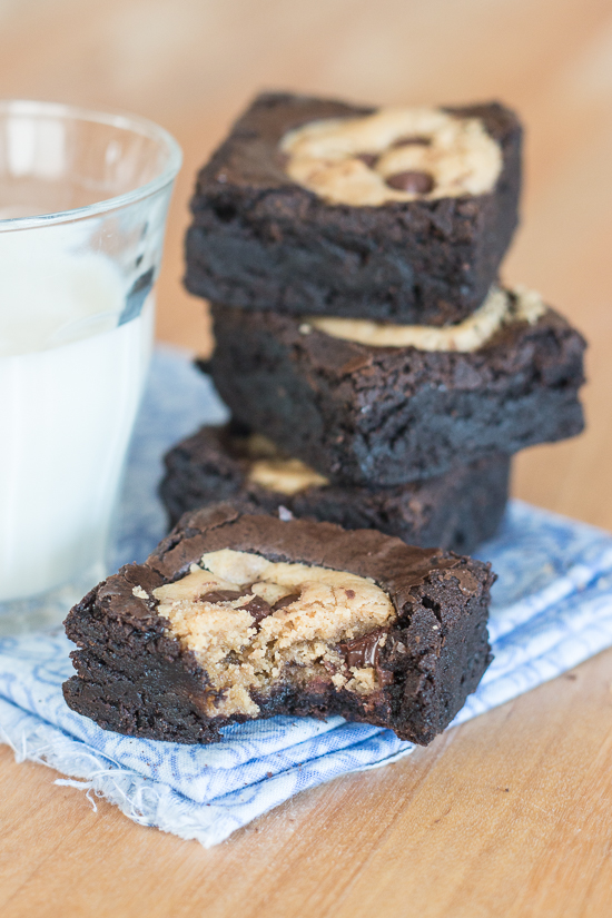 Why choose between cookies and brownies when you can have both? Enjoy rich chocolate brownies and chocolate chip cookies in one decadent bite. This mix-by-hand recipe for chocolate chip cookie brownies is surprisingly simple to prepare.