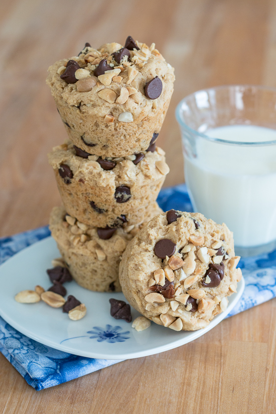 Nutty goodness and rich chocolate make a perfect match in these peanut butter chocolate chip muffins. This quick, simple recipe produces a satisfying, protein-packed snack or breakfast treat.