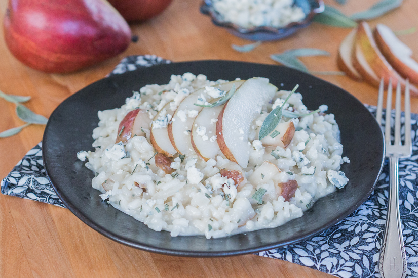 Red Pear Risotto with and Sage