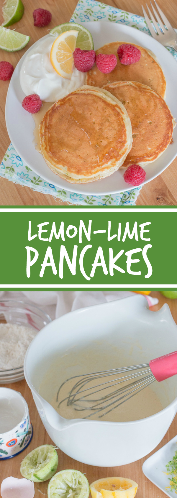 Add some zing to your breakfast routine with these bright and flavorful lemon-lime pancakes. While this simple recipe comes together quickly, it makes breakfast feel like a special occasion. 