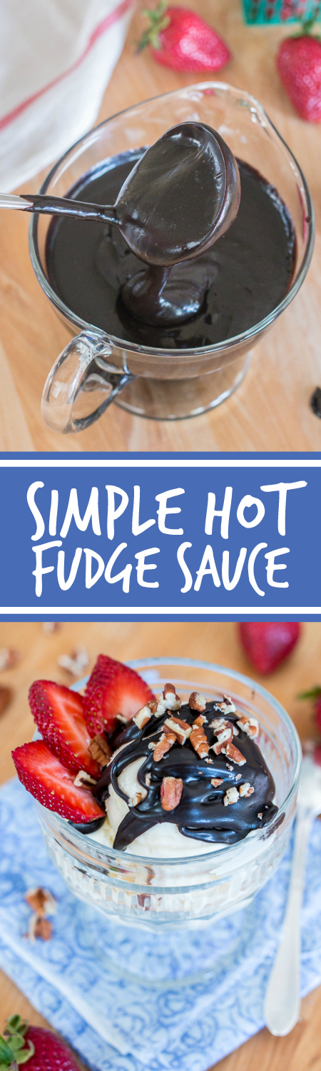 Thick and glossy, this Simple Hot Fudge Sauce transforms any bowl of ice cream into an extravagant hot fudge sundae. While it's quick and easy to prepare, this topping delivers smooth, rich chocolate indulgence.