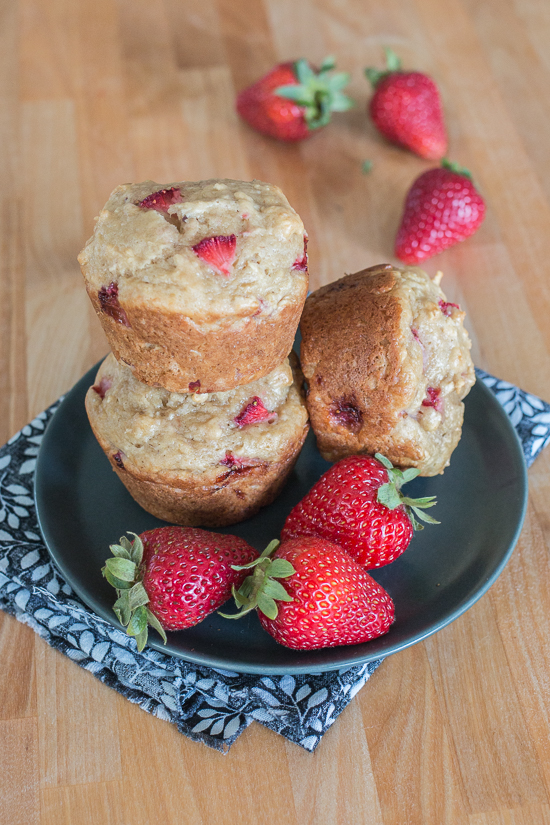 These Strawberry Oat Muffins deliver bursts of fresh strawberry goodness in a tender, hint-of-vanilla packaging. Perfect for breakfast, brunch or snack time, this quick and easy recipe produces flavorful, delightfully textured muffins that disappear in a flash.