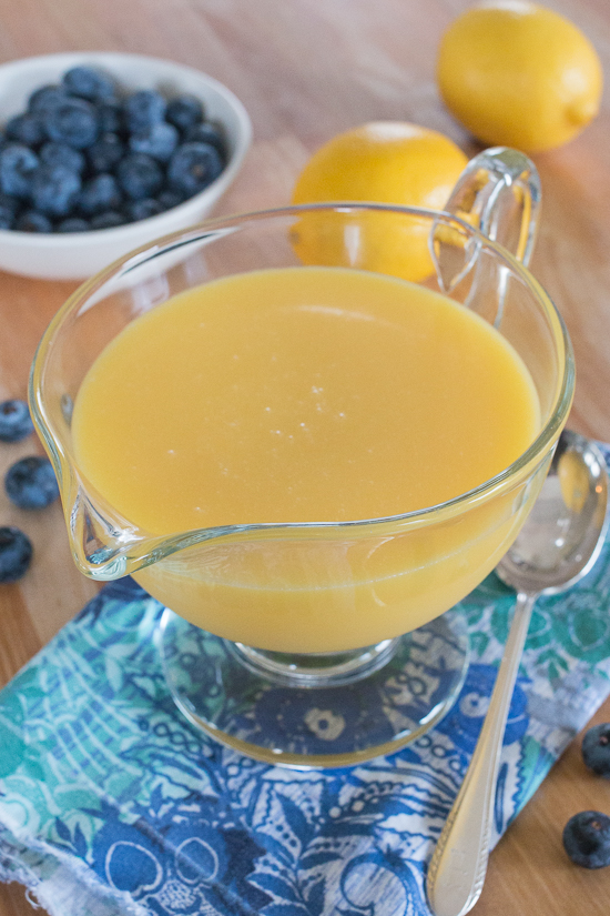 Tart and tangy, with a brilliant golden hue, this rich Hot Lemon Sauce adds bright color and zing to nearly any sweet treat. With only four ingredients -- sugar, a lemon, egg yolks, and butter -- this recipes is a breeze to prepare. #sauces #citrus #lemon #desserts