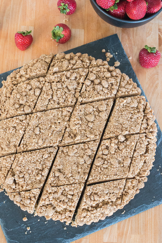 Simple yet indulgent, this New York-Style Crumb Cake features a thick, satisfying layer of cinnamon-brown sugar topping that perfectly complements the light and tender vanilla cake beneath it.