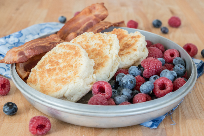 Stovetop Biscuits Lightly crisped on the outside, tender and delicate on inside, these rich, buttery Stovetop Biscuits make an incredible addition to almost any meal.