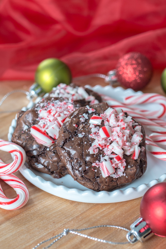 With crushed candy canes both inside and out, these rich, decadent Chocolate Peppermint Cookies add festive color and flavor to the holiday season! 