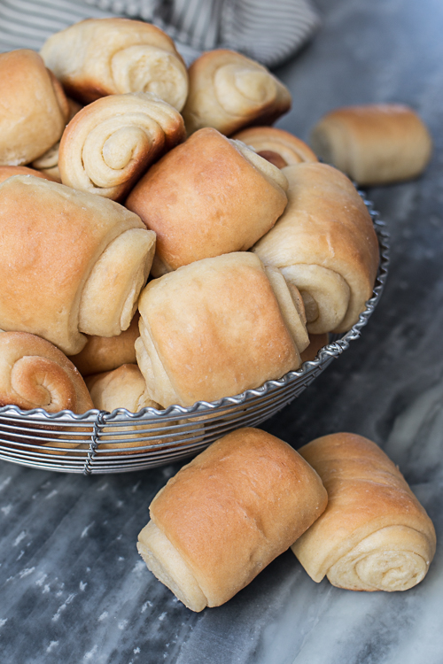 With butter mixed into the dough, butter spread over the dough during shaping, and butter slathered on top straight from the oven, these Buttery Spiral Rolls certainly earn their name. In addition to their richness, they’re fluffy, tender, and so satisfying to unroll while eating. 
