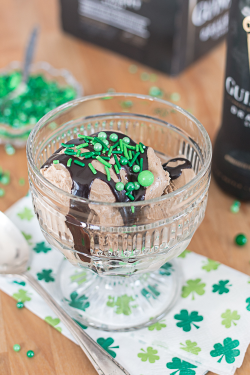 Turn a simple hot fudge sundae into a St. Patrick's Day treat with this easy Guinness Hot Fudge Sauce recipe. 