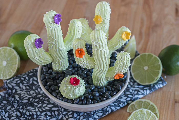 Cactus Meringues Flavored with lime juice and zest, these whimsical Cactus Meringues deliver a light, crisp texture with every sweet, addictive bite.