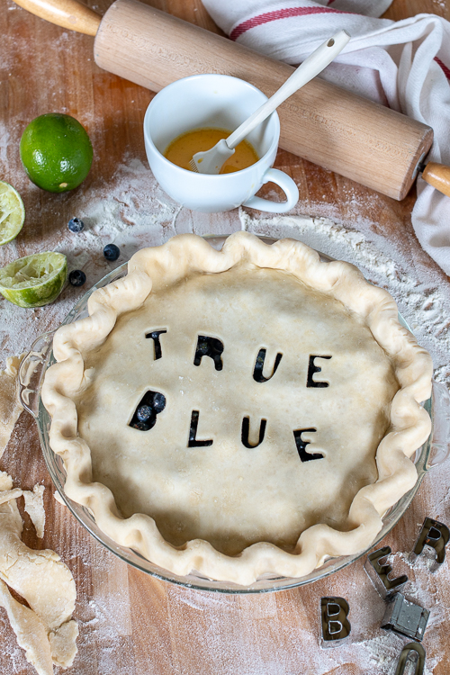 With tangy citrus tones from fresh lime juice and zest, this maple syrup-sweetened Blueberry Pie makes a perfect summer-time dessert. 