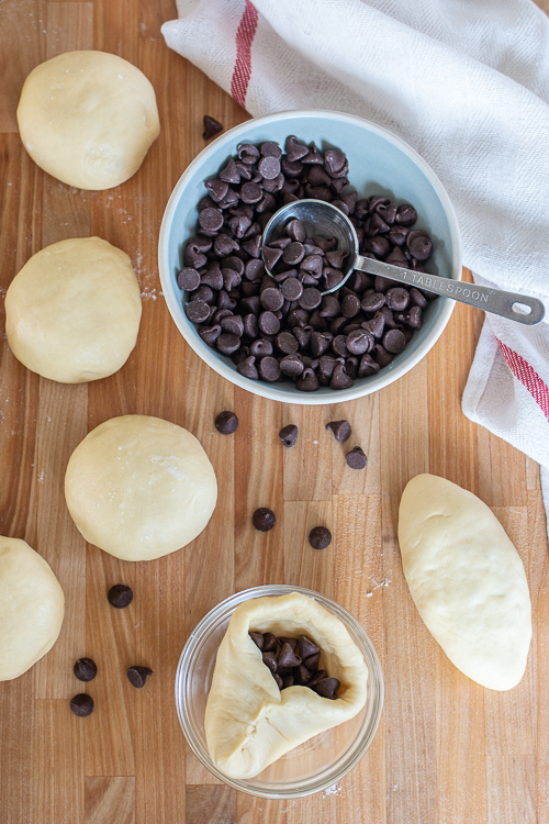 Chocolate-Stuffed Buns combine tender, rich dough and warm, luscious chocolate in a satisfying, not-too-sweet treat.