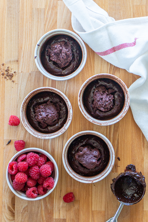 Elegant and indulgent, these foolproof Molten Chocolate-Raspberry Cakes have raspberry ganache tucked inside, which melts into warm, luscious perfection as they bake.  