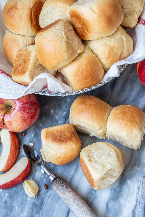 Rich, buttery, and pillowy-soft, these Apple Cider Pull-Apart Rolls make a satisfying addition to any dinner spread. They're perfect for sliders, too!