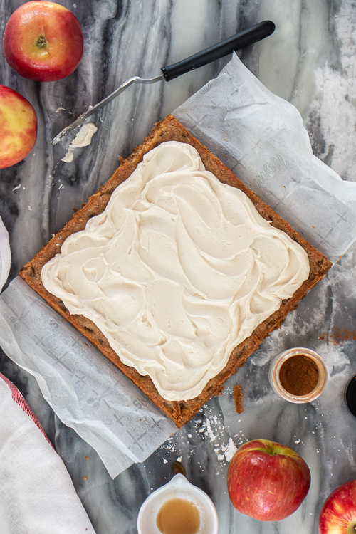 Sweet Apple Blondies with Maple Frosting deliver deliciously satisfying fall flavors in this easy, comforting recipe.  