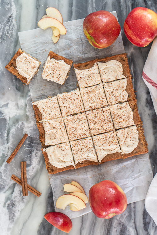 Sweet Apple Blondies with Maple Frosting deliver deliciously satisfying fall flavors in this easy, comforting recipe.  