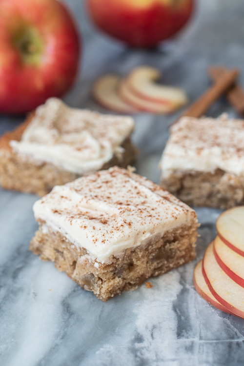 Sweet Apple Blondies with Maple Frosting deliver deliciously satisfying fall flavors in this easy, comforting recipe.  