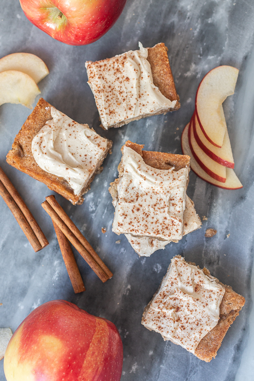 Sweet Apple Blondies with Maple Frosting deliver deliciously satisfying fall flavors in this easy, comforting recipe.  