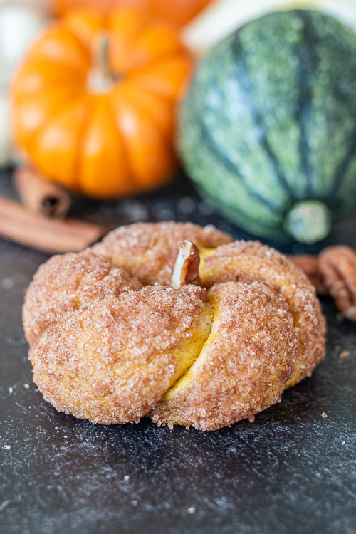 With pumpkin dough and a crisp, cinnamon-sugar coating, these squash-shaped Pumpkin Cinnamon Buns add sweetness and fun to fall festivities!