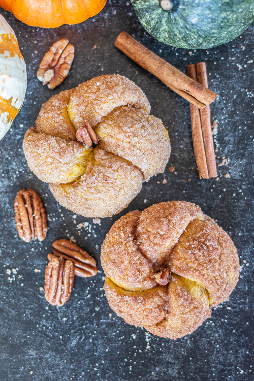 With pumpkin dough and a crisp, cinnamon-sugar coating, these squash-shaped Pumpkin Cinnamon Buns add sweetness and fun to fall festivities!