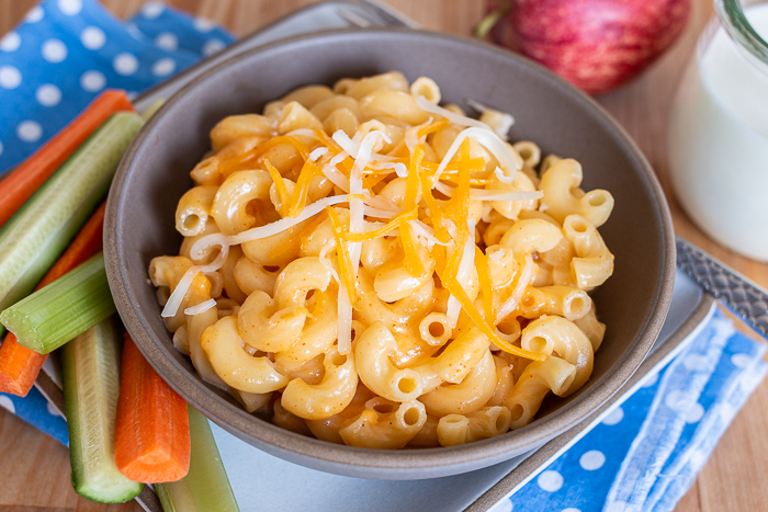 Quick and Easy Single-Serving Mac and Cheese Rich, cheesy, and satisfying, this Single-Serving Mac and Cheese recipe comes together on the stovetop just as easily as macaroni and cheese from a box, but it tastes so much better!