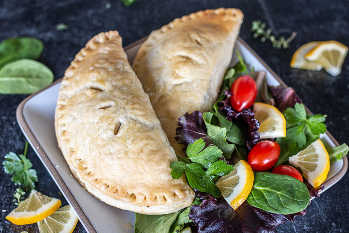 Chicken Pot Pie Turnovers deliver the homey comfort of chicken pot pie in a tidy package that’s perfect for eating by hand. 