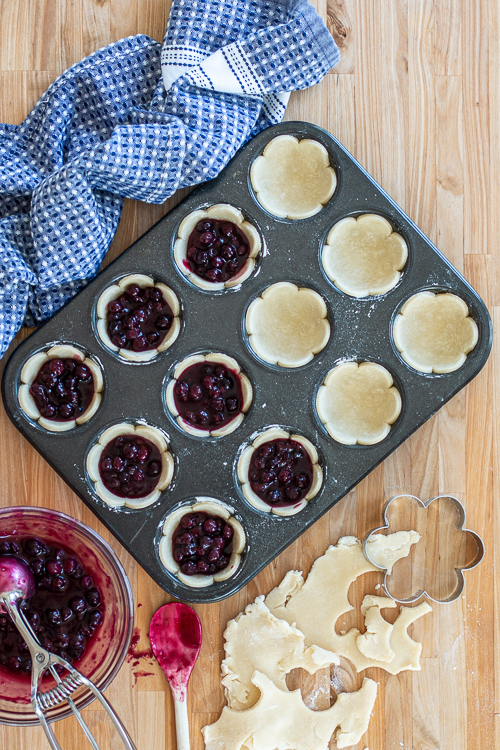 Sweet and tart, these Mini Blueberry Pies deliver bold blueberry flavor with a hint of lemon. Their small size makes them so easy to serve and eat!